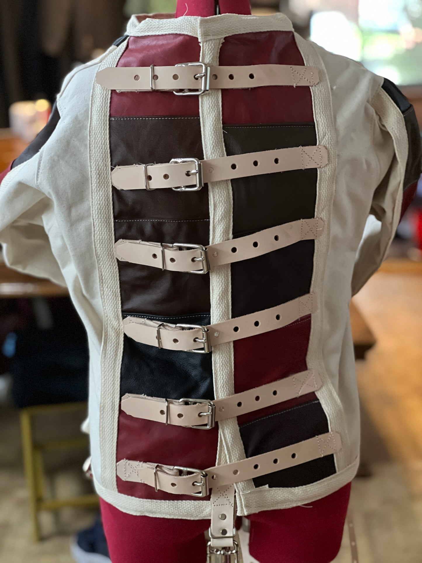 Size Large-One of a kind Leather squares straight jacket