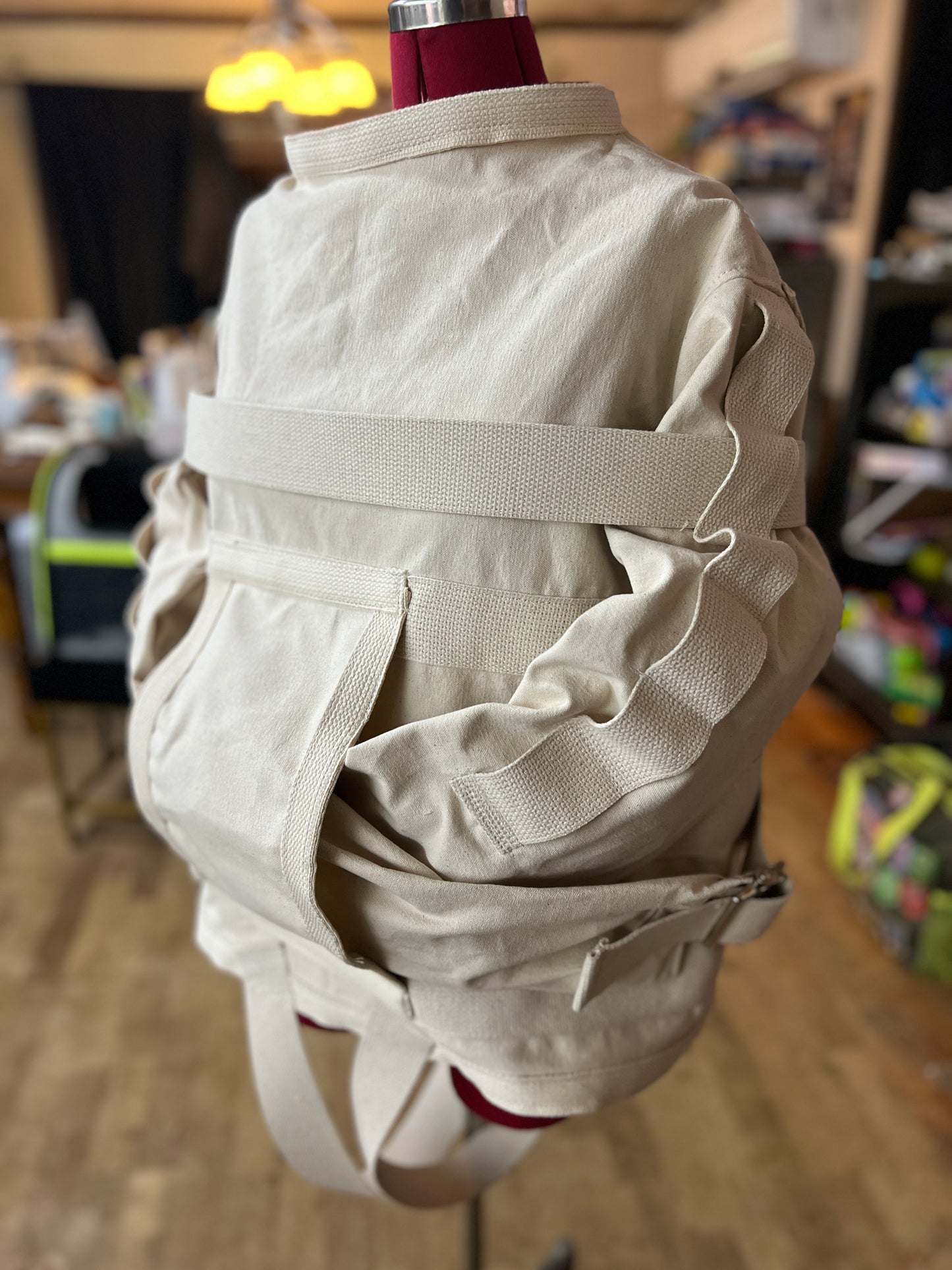 Wide front loop staight jacket/Double crotch strap