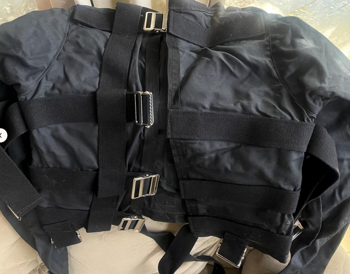 MEDIUM- BLACK Classic asylum straitjacket