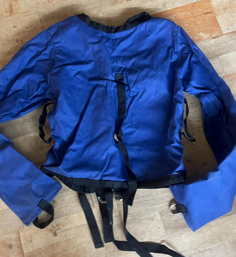 SMALL-Royal Blue 6-D ring straitjacket
